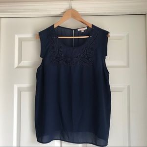 Skies are Blue Frankie Lace Detail Blouse XL